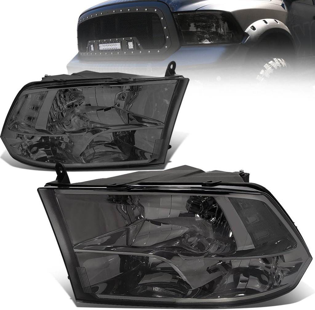 Quad Headlights Assembly Chrome Housing Clear Lens P387163