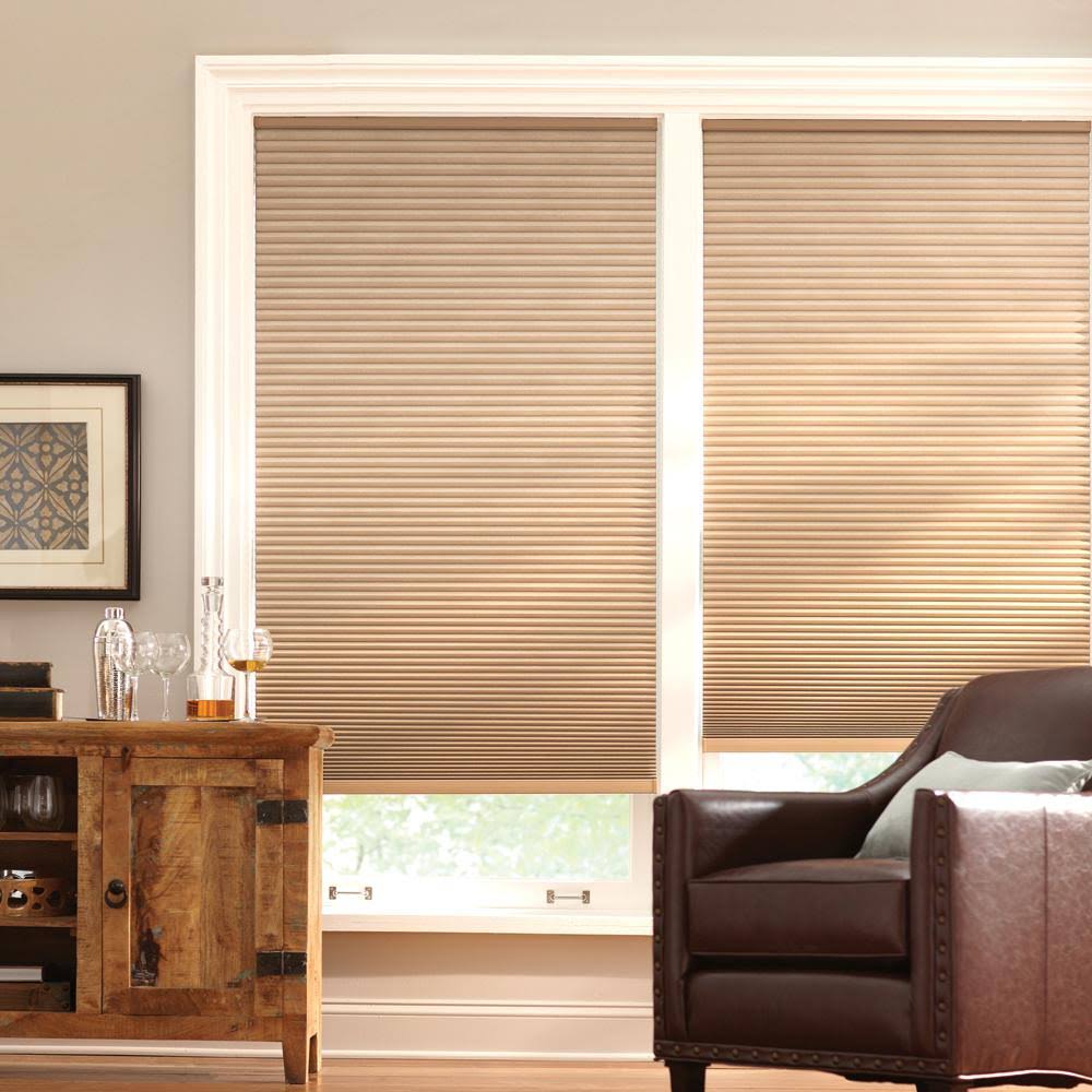 Latte Cordless Blackout Cellular Shade 59 in. W x 72 in. L M2344