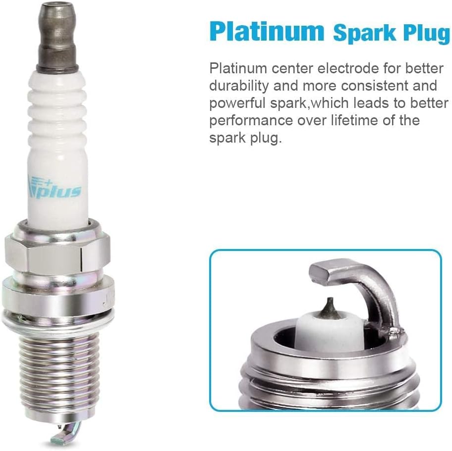 Set of 4 Ignition Coils & Spark Plugs Compatible with Kia Rio Hyundai Accent 1.6L E968470