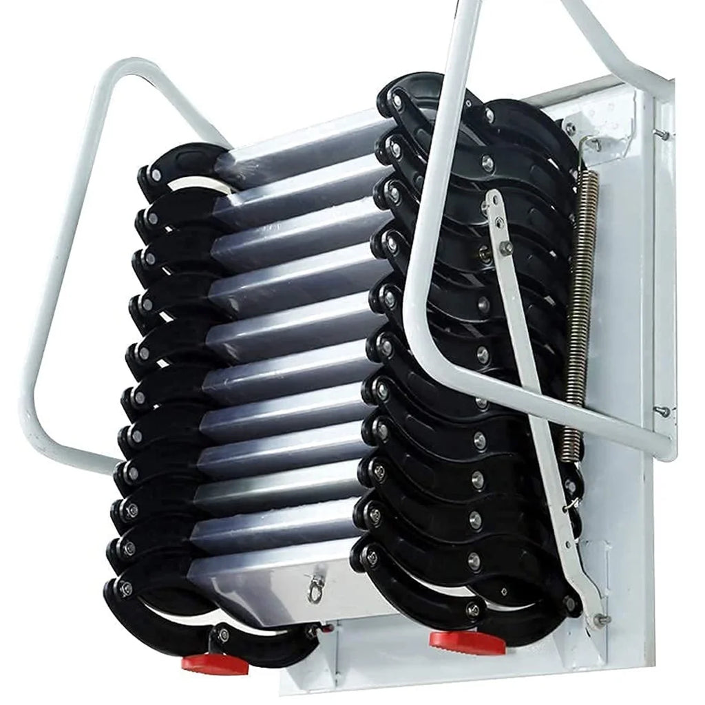 Black-White Al-mg Alloy Wall Mounted Folding Attic Ladder Y289