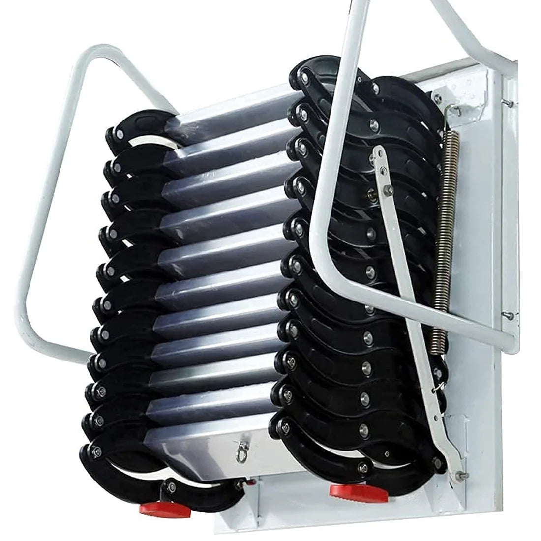 Black-White Al-mg Alloy Wall Mounted Folding Attic Ladder Y289
