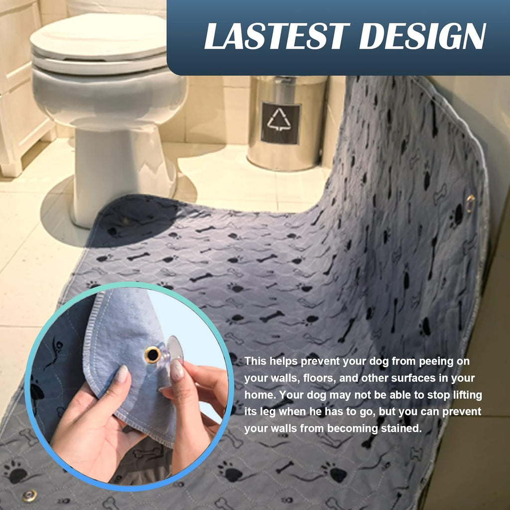 Washable Non Slip Dog Pee Pads, Grey Paw Print, Pack of 2 C92645