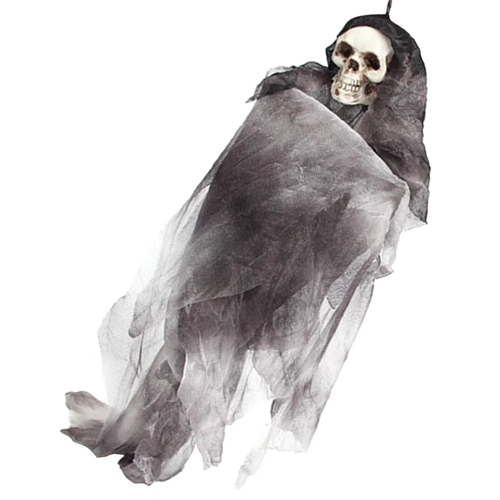 Grey Halloween Skull Doll Decoration Prop H29214