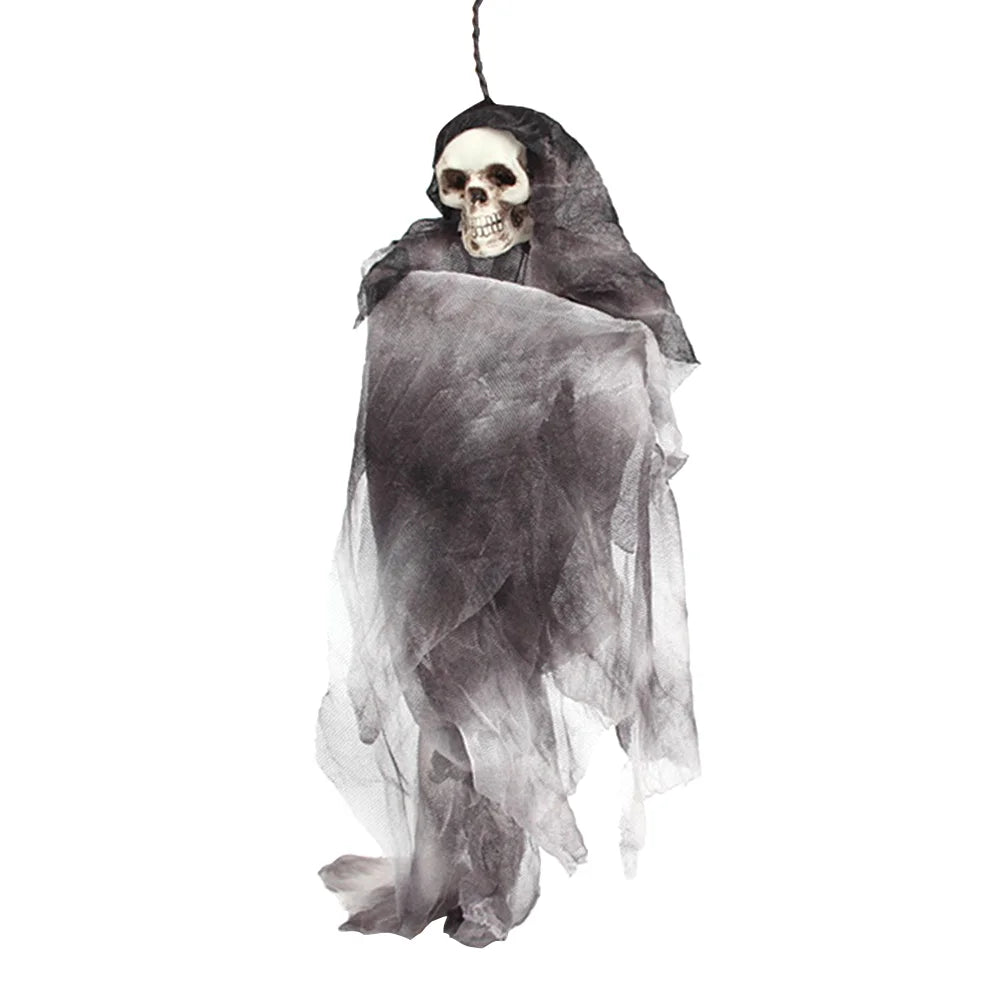 Grey Halloween Skull Doll Decoration Prop H29214