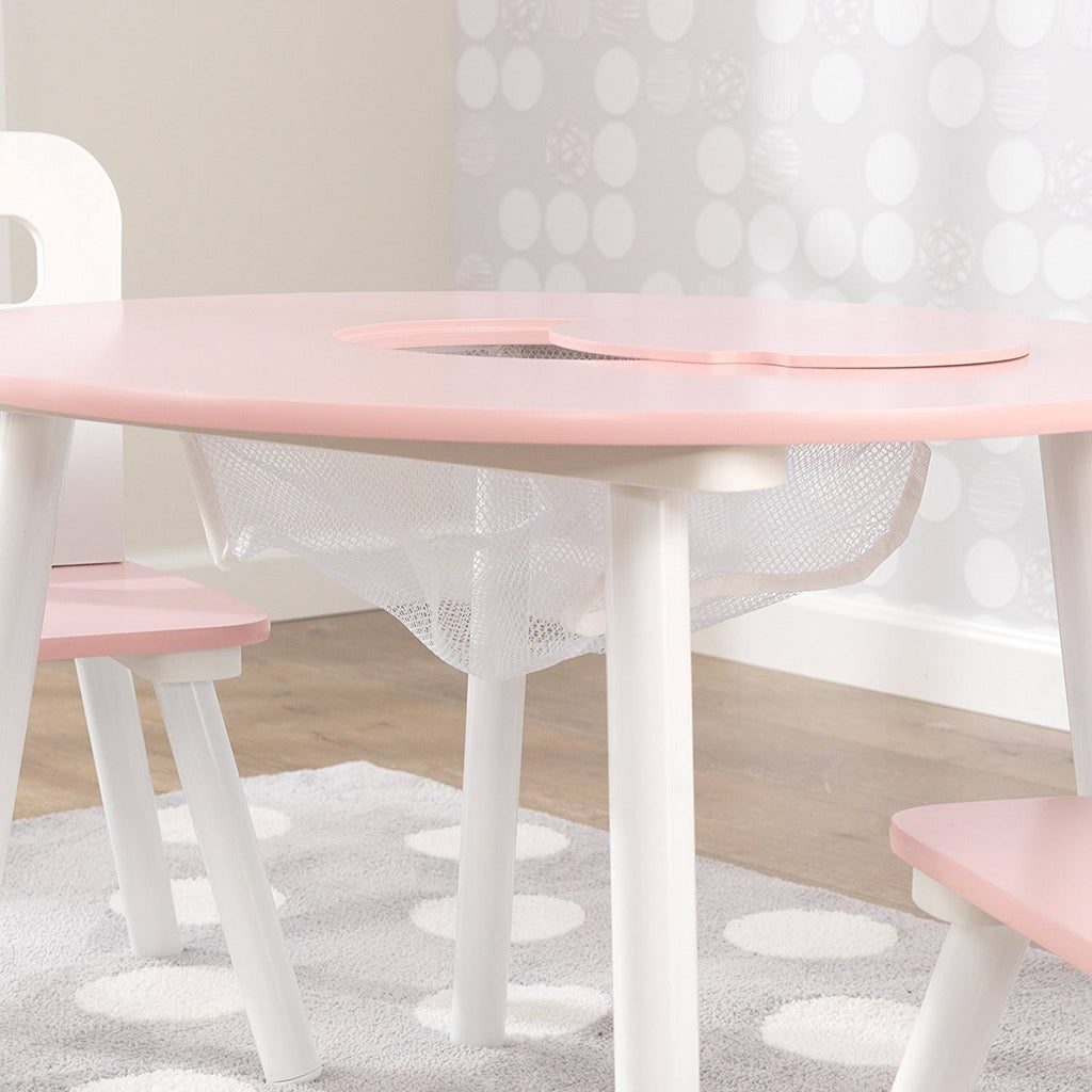 White Round Table and 2 Chair Set B2604