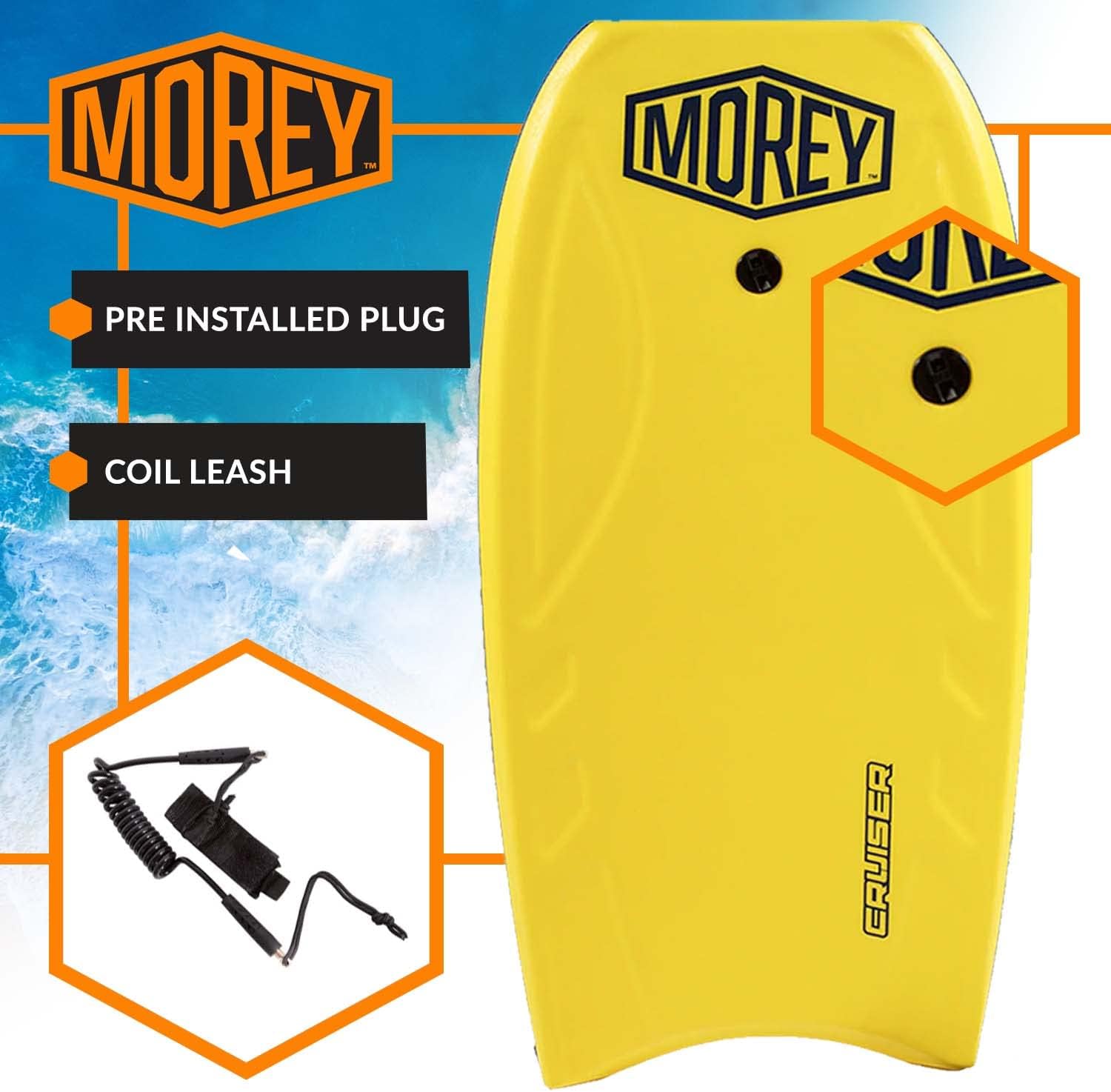 42.5 Inch EPS Core Bodyboard with Coil Leash O625