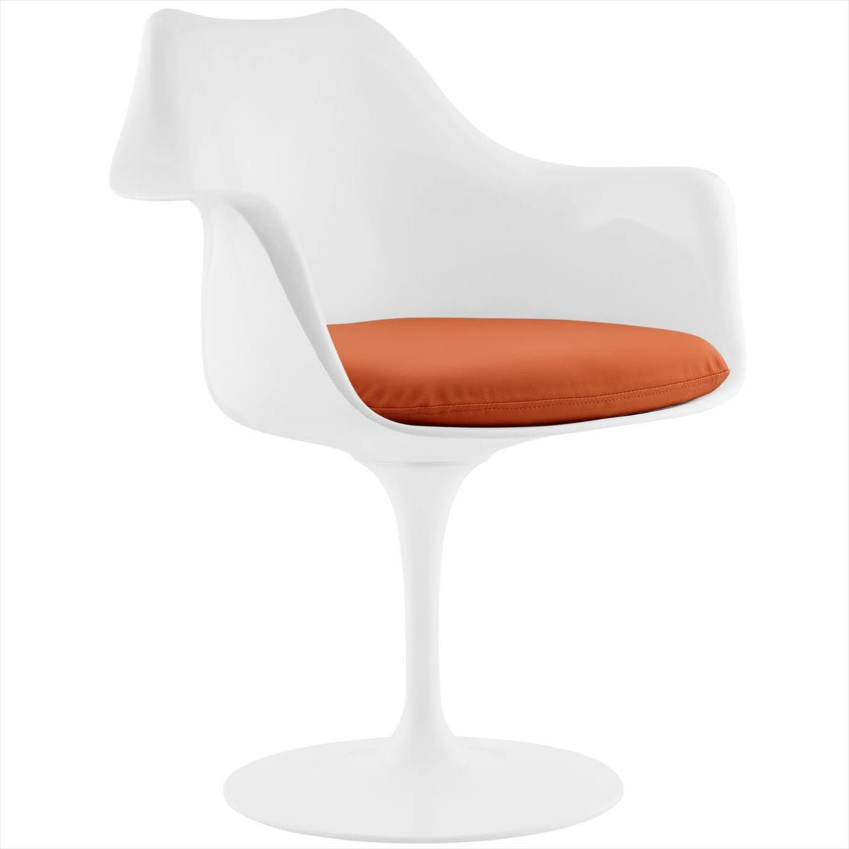 Orange Vinyl Dining Armchair W42537