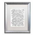 Nautical Shells White Matte Silver Frame 16x20-Inch W414