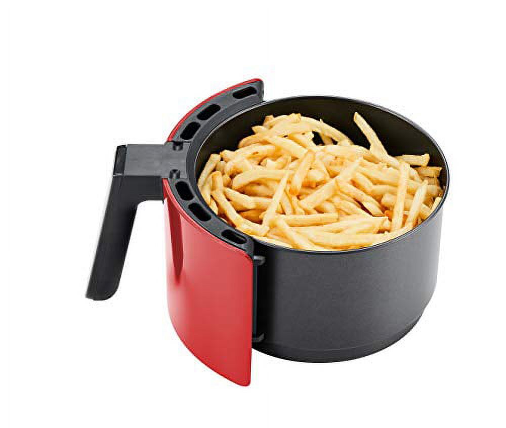 Red/Silver Electric Mini Air Fryer with Digital Touchscreen W857