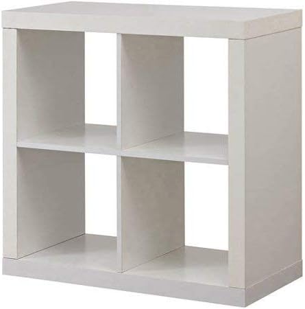 White 4-Cube Bookshelf Storage Cabinet K80816