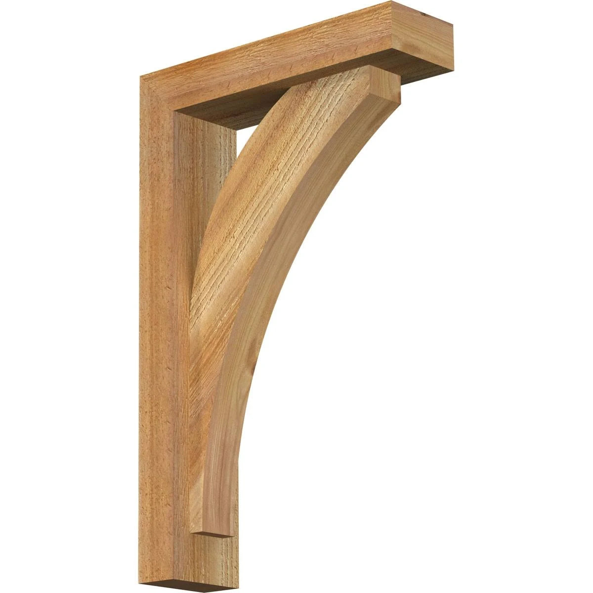 4x22W x 14x22D x 22x22H Rough Sawn Bracket with Offset Brace, Western Red Cedar C70706