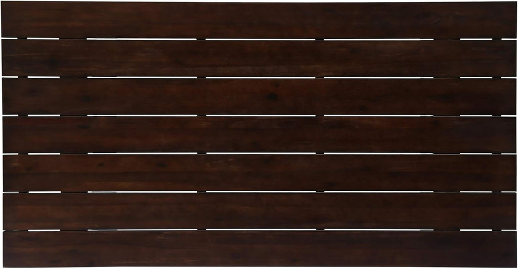 Dark Brown Acacia Wood Dining Table K198