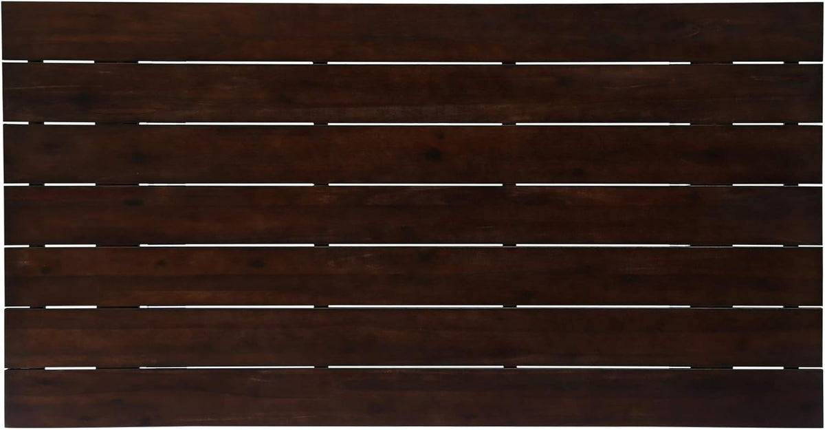 Dark Brown Acacia Wood Dining Table K198
