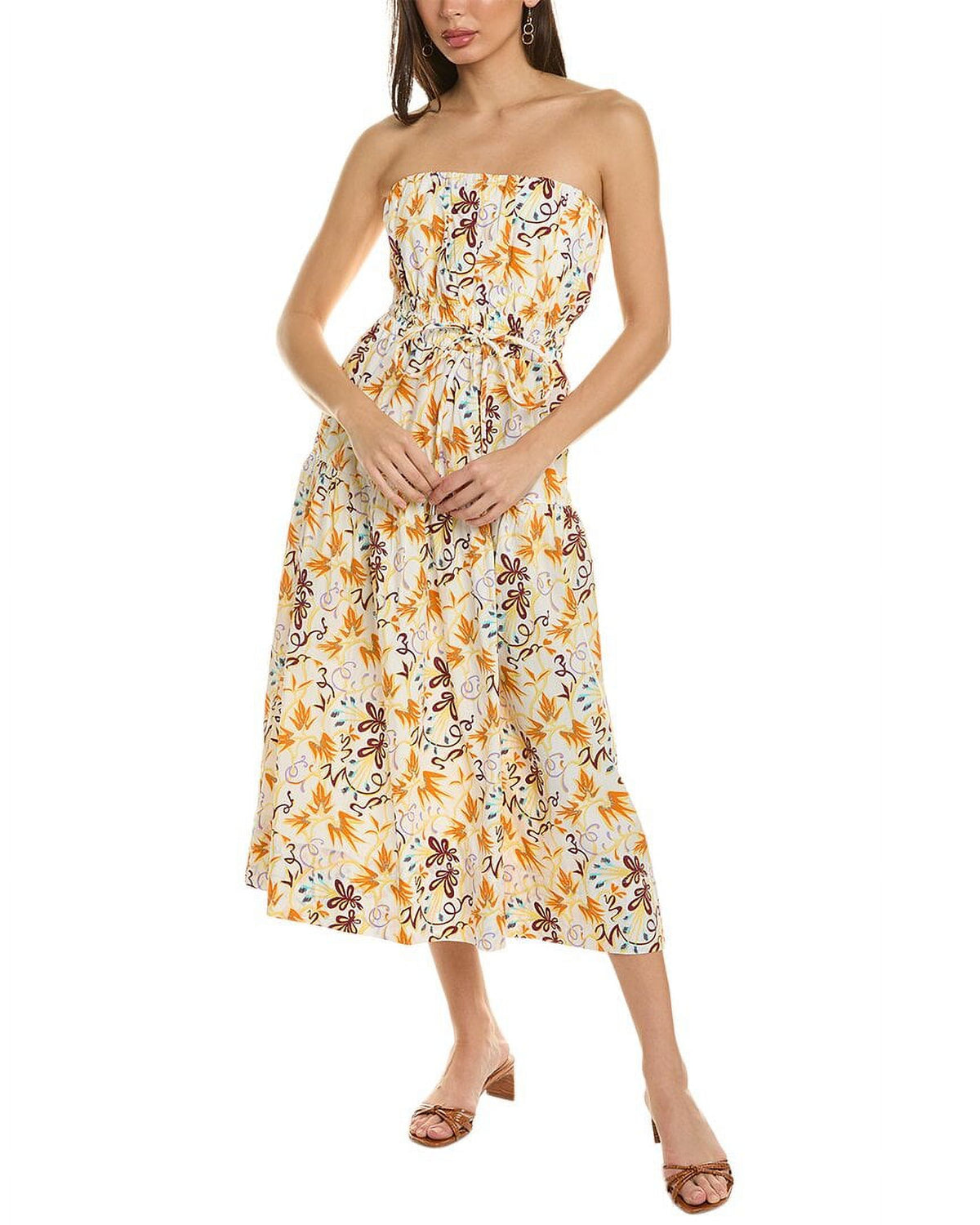 White Midi Dress T1413