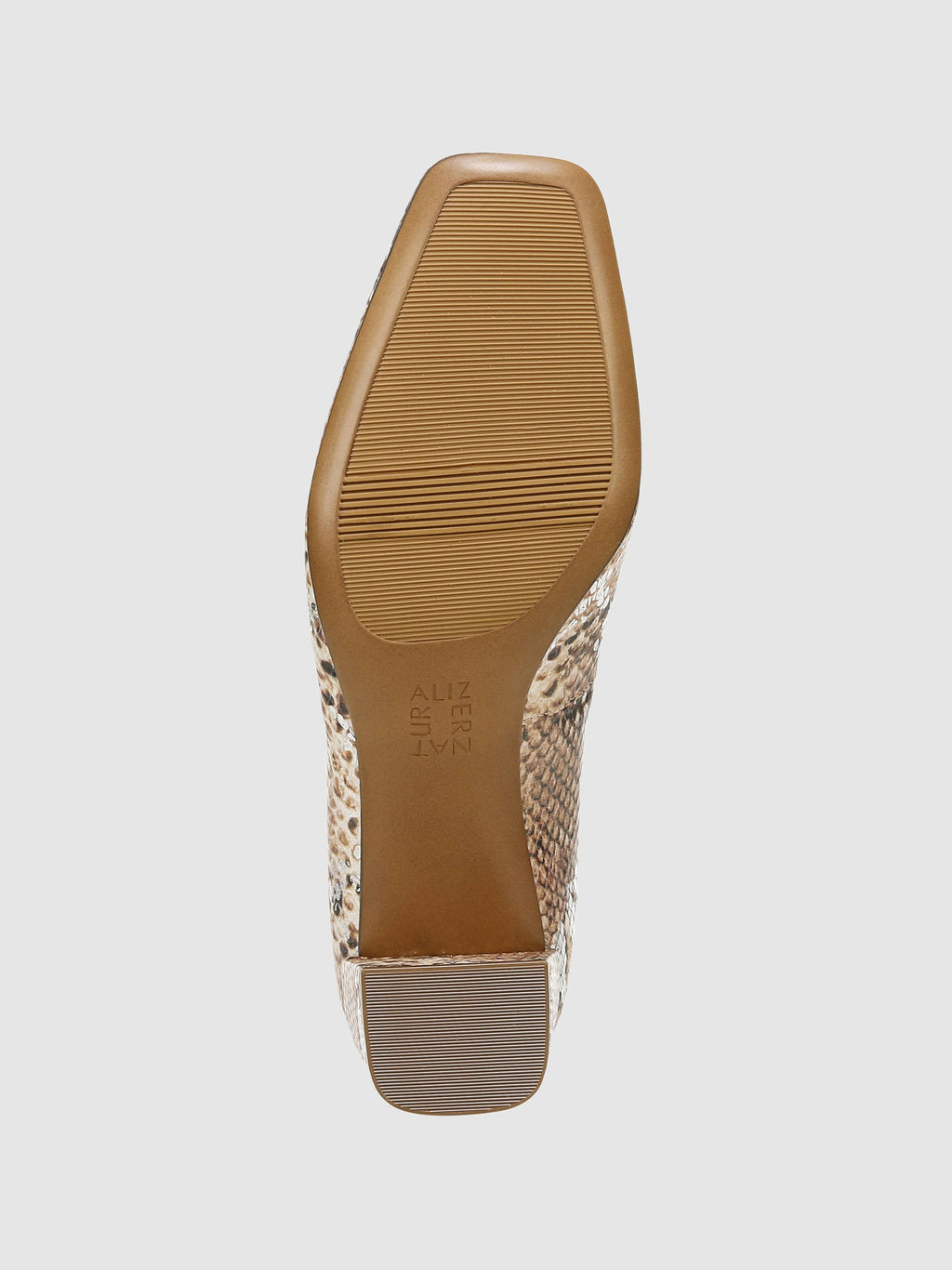 Tan Metallic Snake Leather Pumps H144