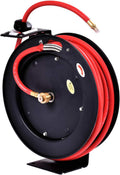 3/8" x 25' Wall Mount Steel Air Hose Reel, 300 PSI, Pack of 2 C8429