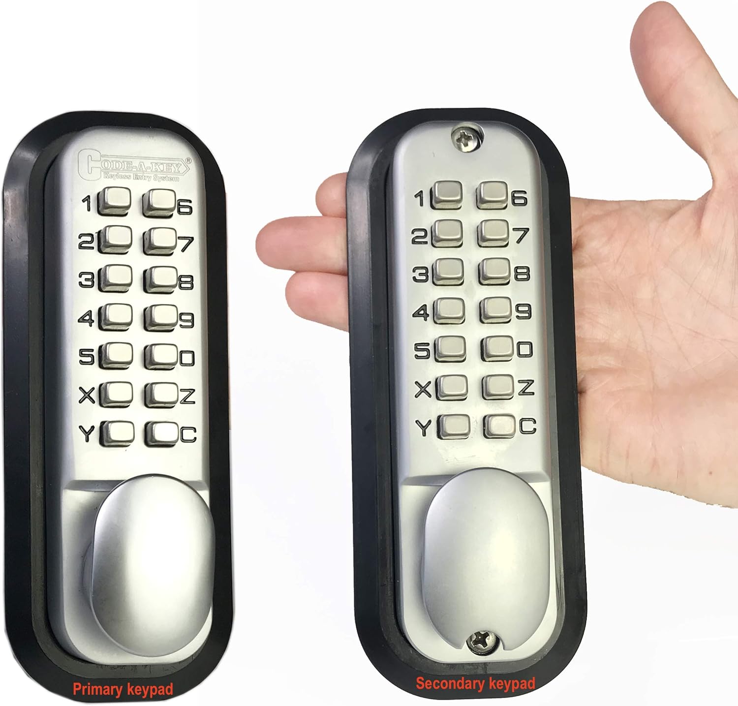 All-Weather Double Keypad Mechanical Keyless Latch Door Lock D734623