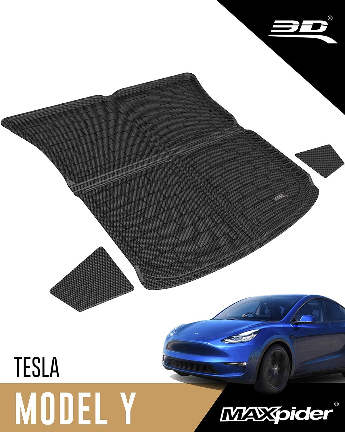 Black Rubber Cargo Liner for Tesla Model Y K100602
