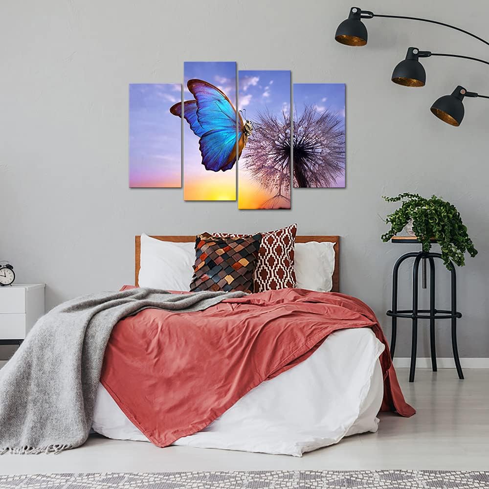 4 Panels Stretched and Framed Canvas Wall Art L282