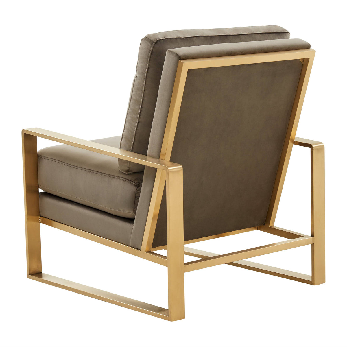 Purple Velvet Accent Armchair with Gold Frame G208