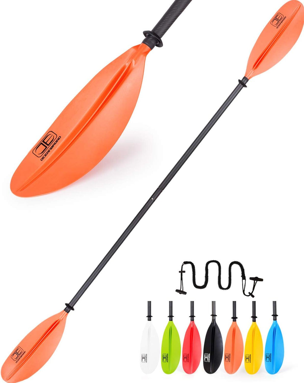 Carbon Shaft Kayak Paddle with Leash, Pack of 2 A247014