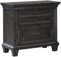 Solid Acasia Wood Nightstand in Smokey Gray Oak J62290