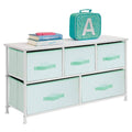 Mint/White Kids Dresser Cabinet Storage Organizer Unit X9036