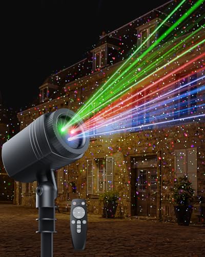 RGB Laser Light Projector with RF Remote and Timer C22451