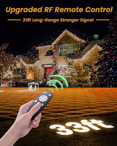 RGB Laser Light Projector with RF Remote and Timer C22451
