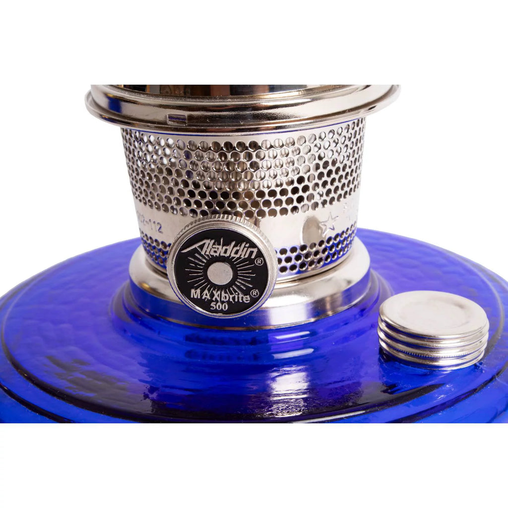 Cobalt Blue Glass Oil Lamp T63460