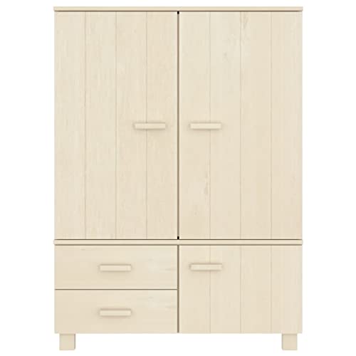 Solid Wood Pine Wardrobe V773