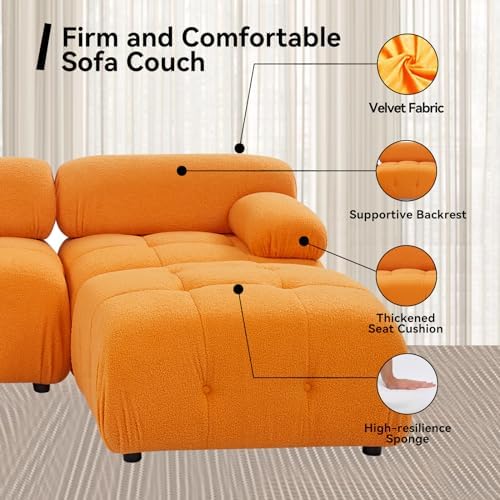 Beige Corduroy Modular Sectional Sofa G5644