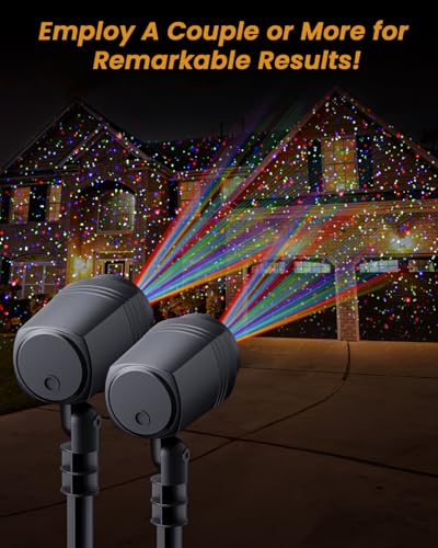 RGB Laser Light Projector with RF Remote and Timer C22451