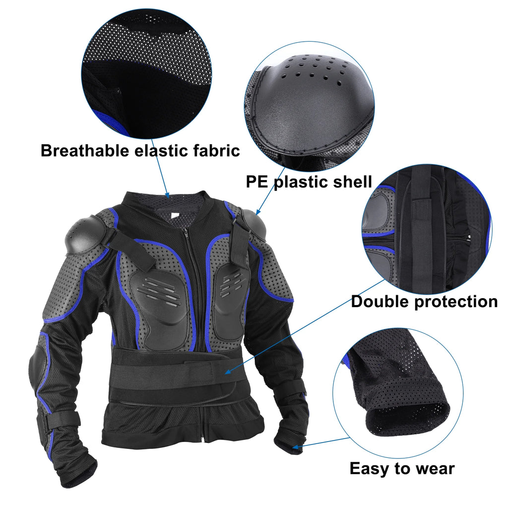 Blue Dirt Bike Motorcycle Riding Protective Full Body Armor I89771