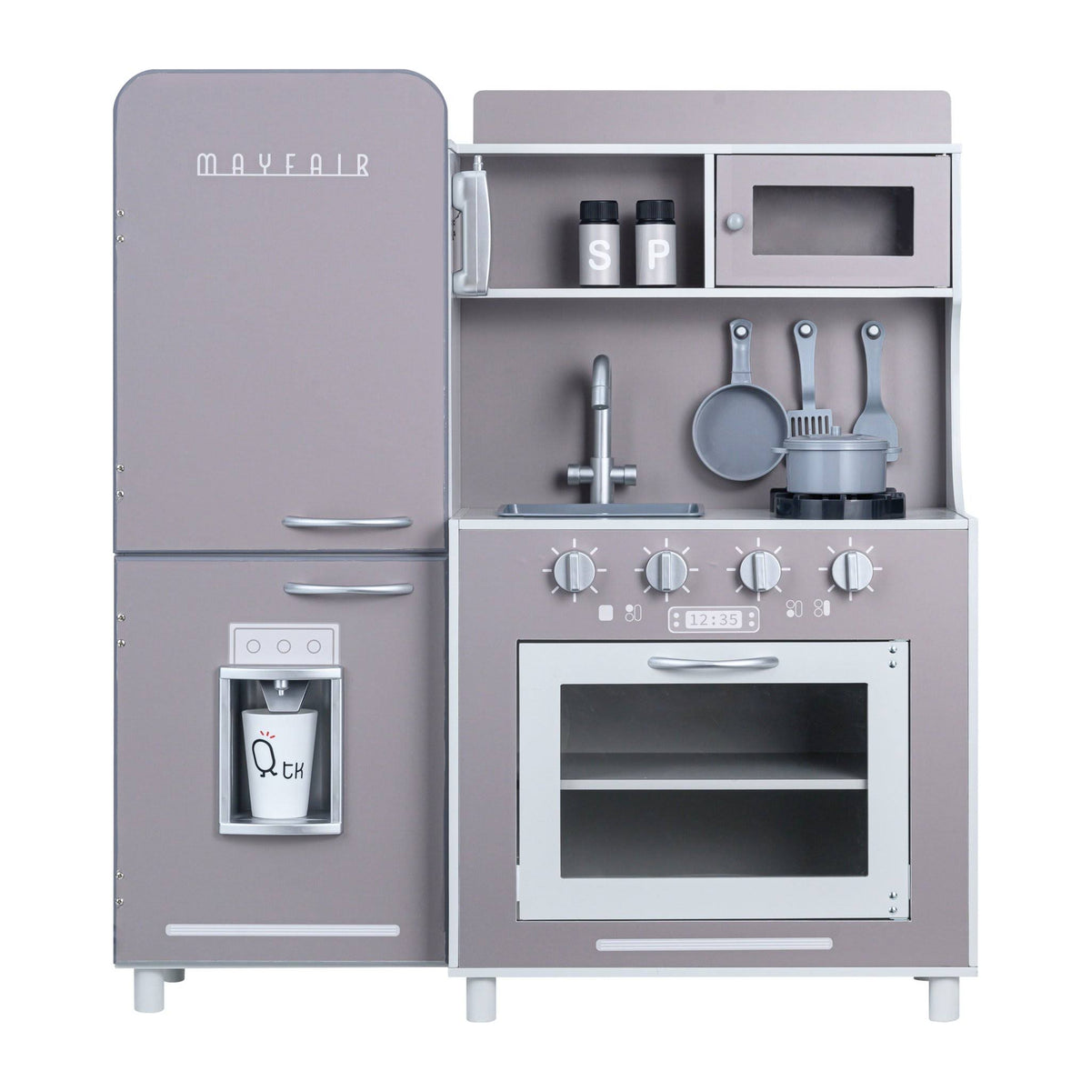 Gray Kids Play Kitchen with Cookware R955667