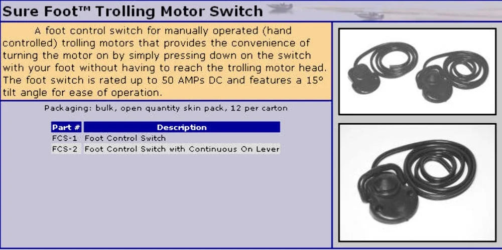 Foot Cntrl Swtch W/lever T-h Marine Fcs-2-dp K522
