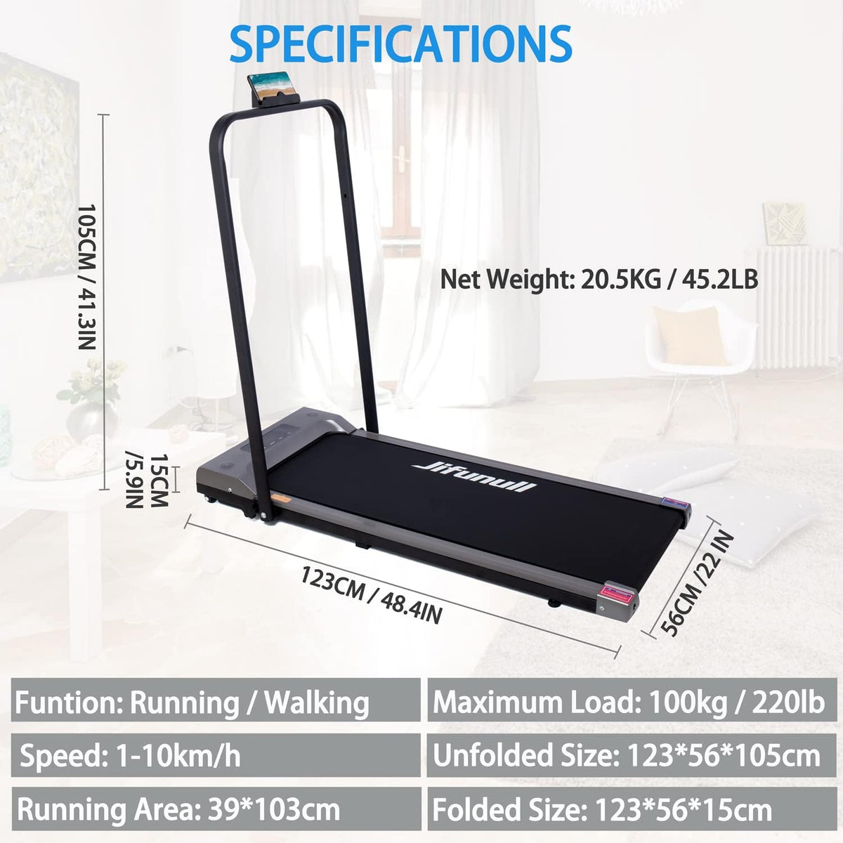 2-in-1 Under Desk Treadmill with LED Display N802645