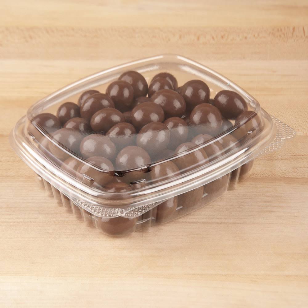 8 oz Clear Hinged Deli Container with High Dome Lid B6606