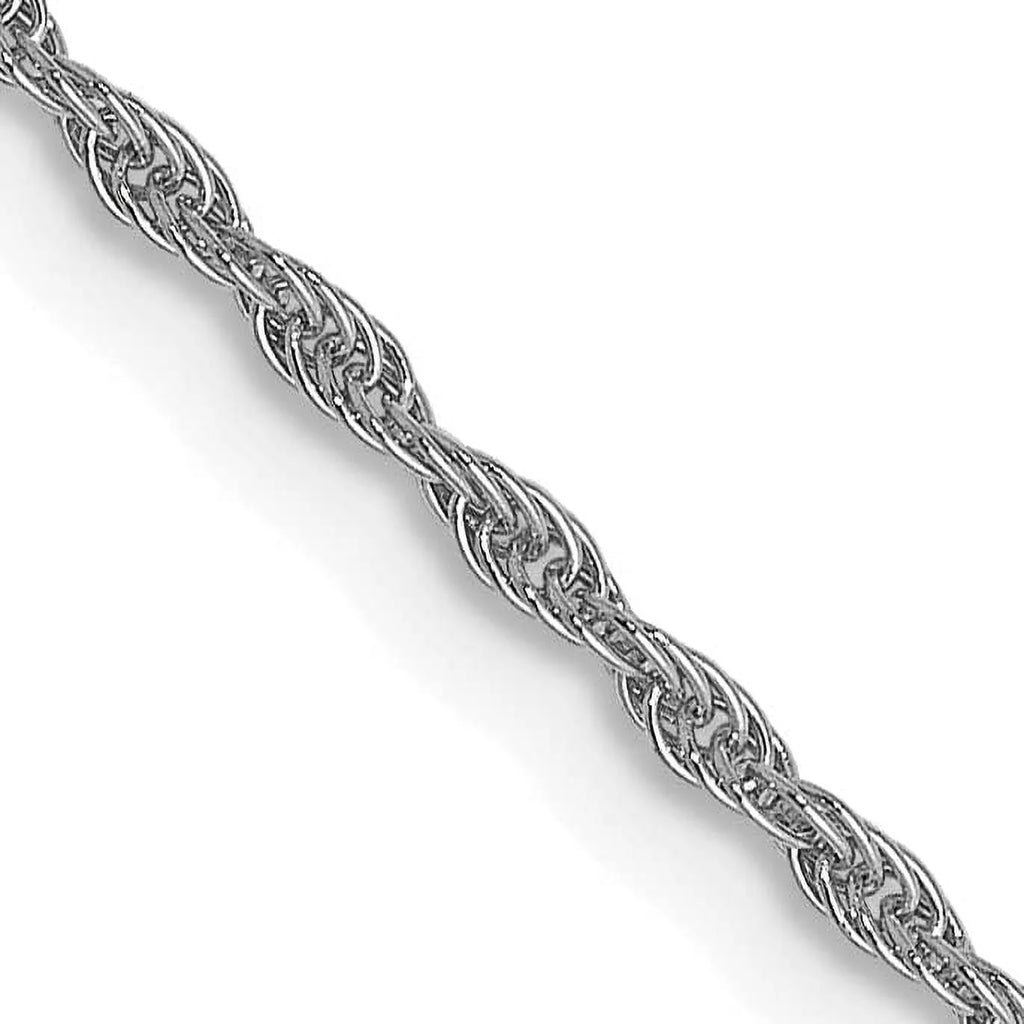 Solid 14K White Gold 1.5mm Loose Rope Chain - 24" P543472
