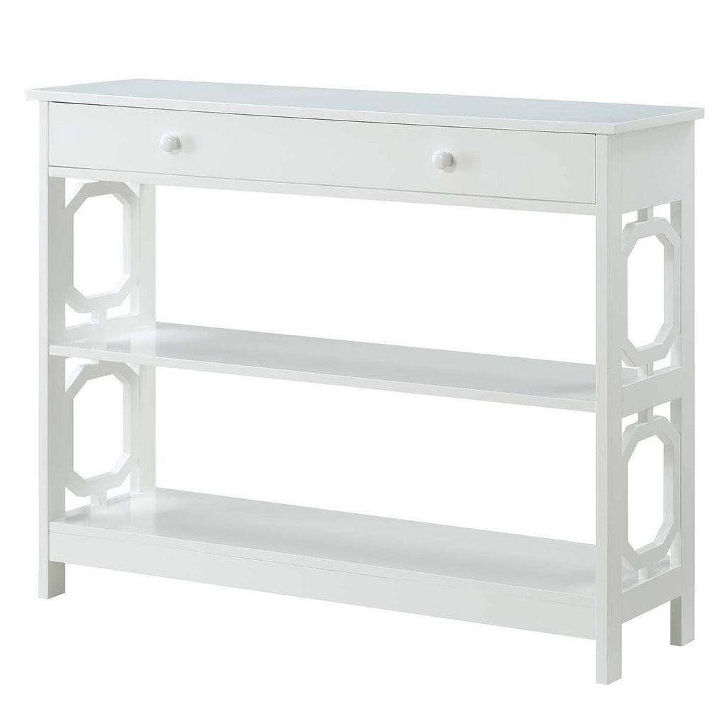 White 1-Drawer Console Table M469485