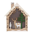 Wooden Mini House Kit with Deer W99777