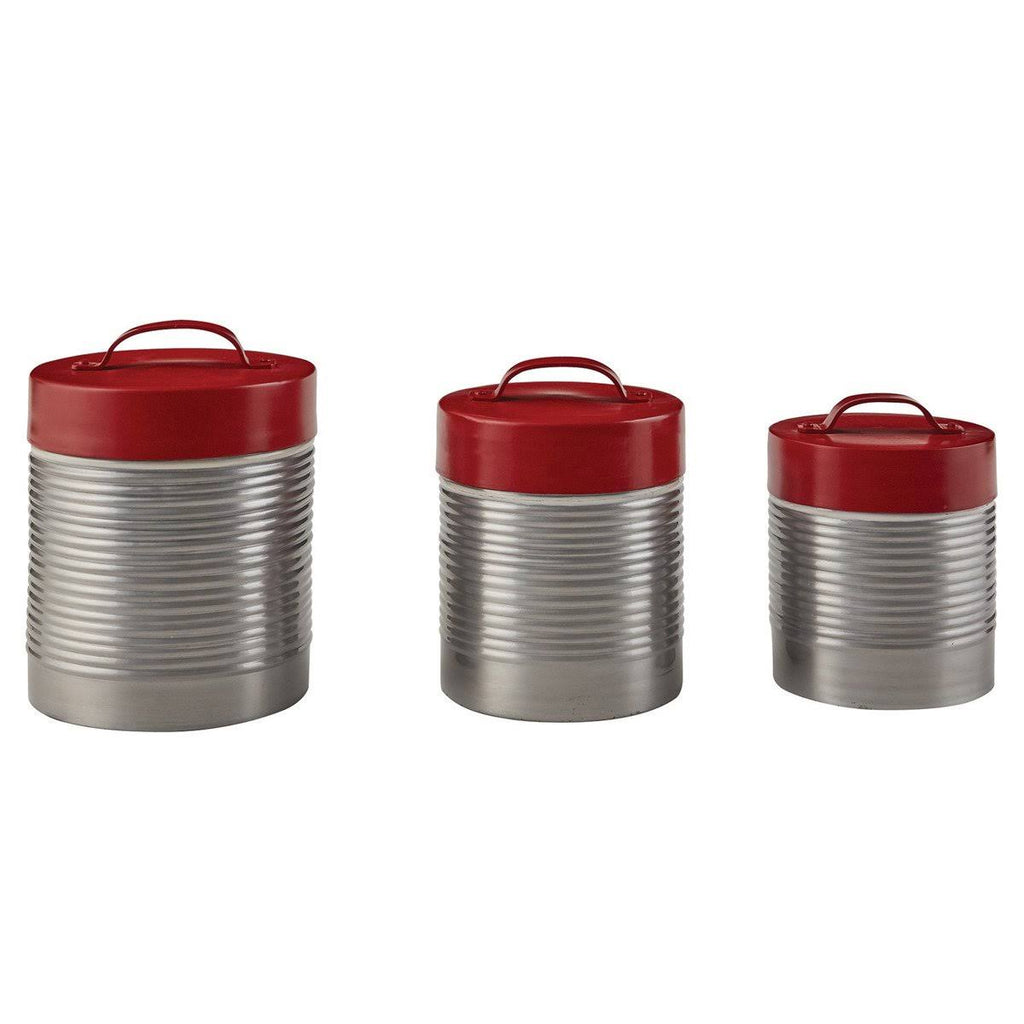 Vintage Enamelware Canister Set of 3 R1071