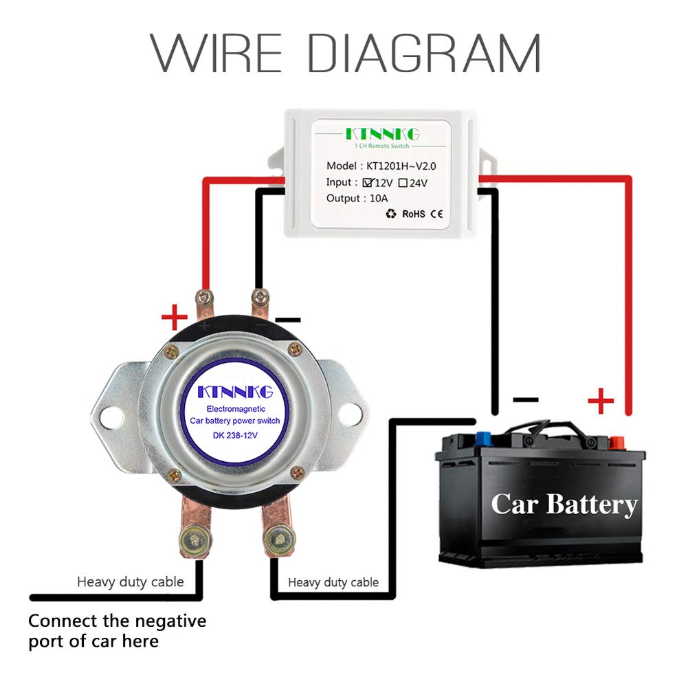 Remote Battery Disconnect Switch DC12V 180A C6146