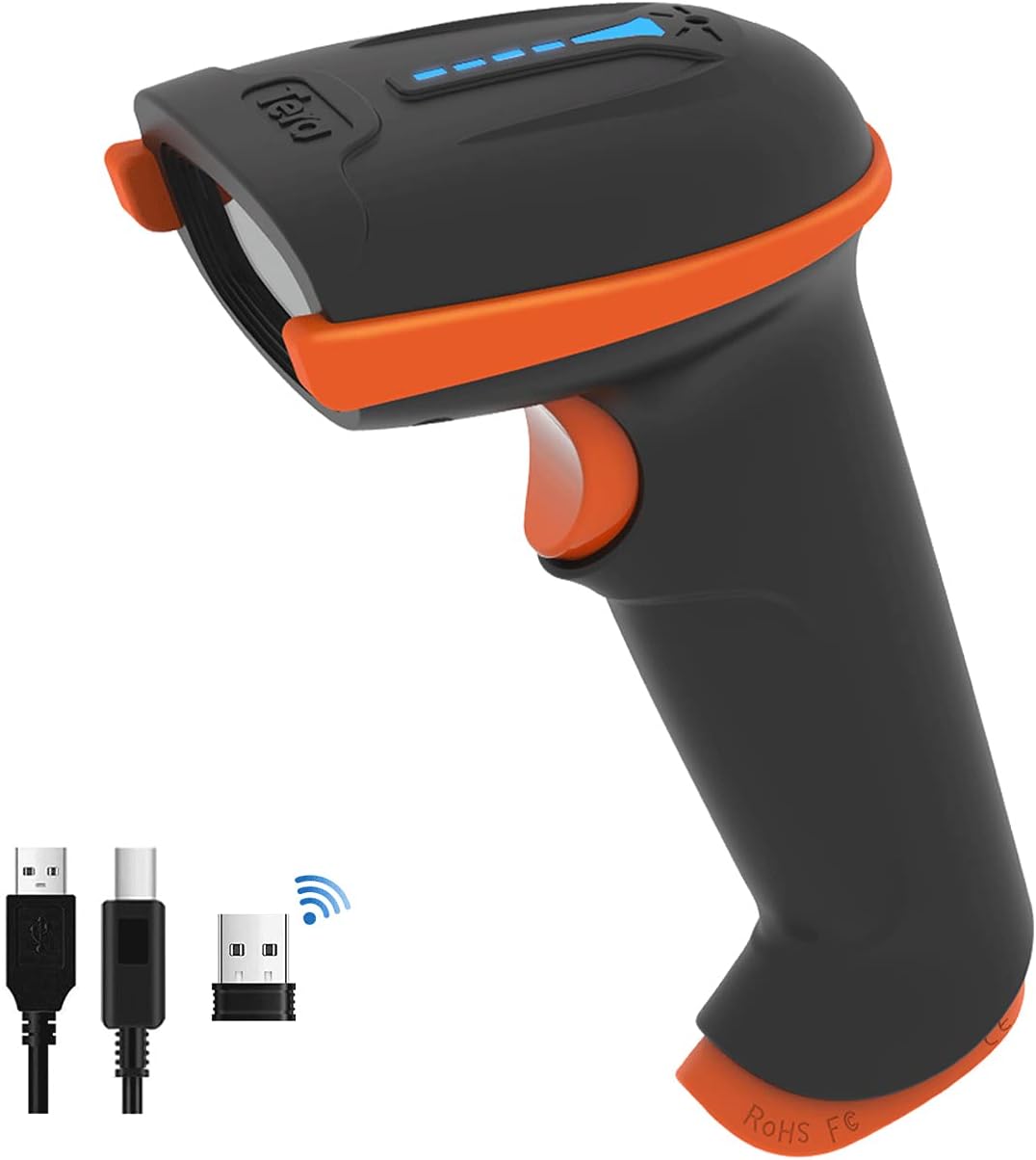 2D Wireless and Wired Barcode Scanner Pack of 2 F821