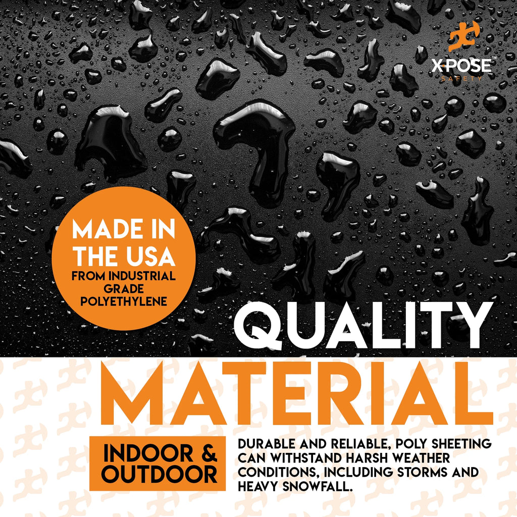 Black Poly Sheeting 10 x 100 Feet Heavy Duty 3.4 Mil Thick Plastic Tarp Waterproof Cover I8997