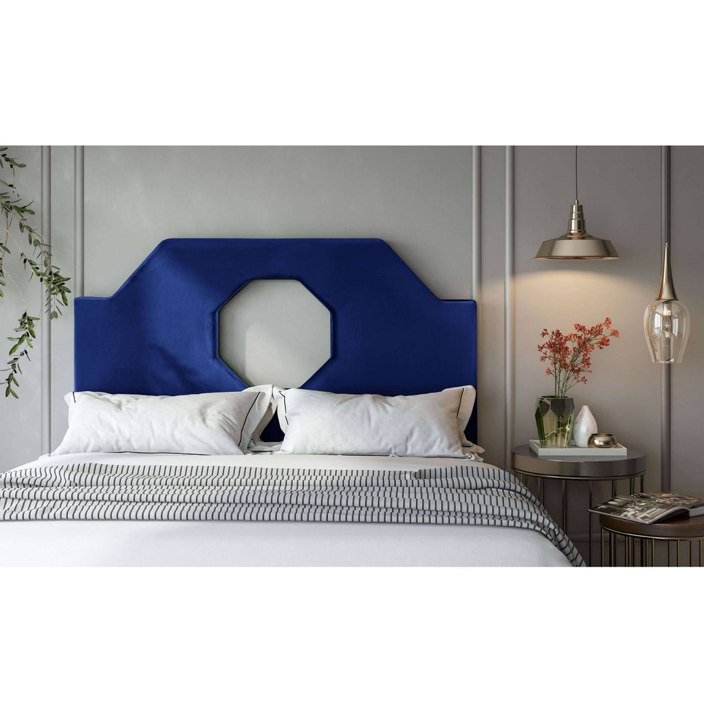 Navy Velvet King Headboard T767549