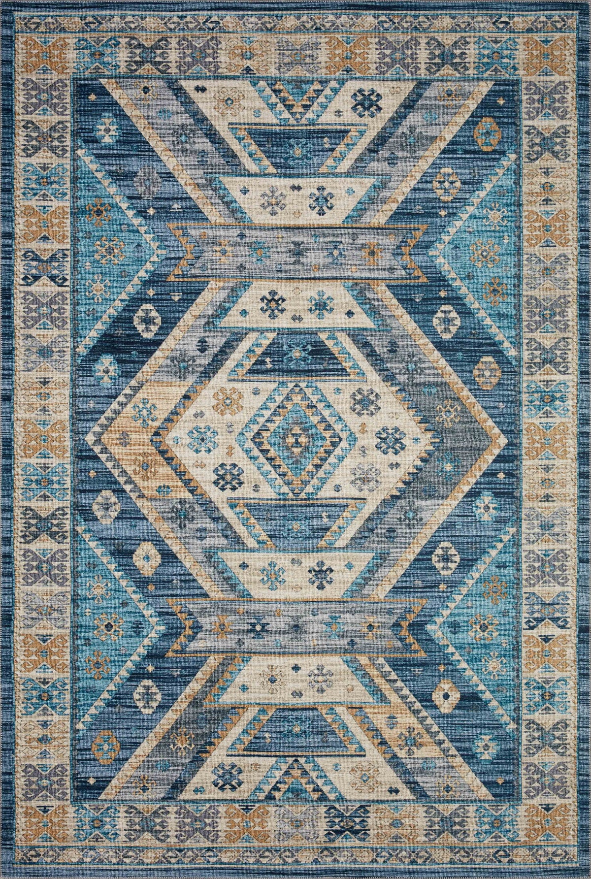 Blue Southwestern Area Rug W750