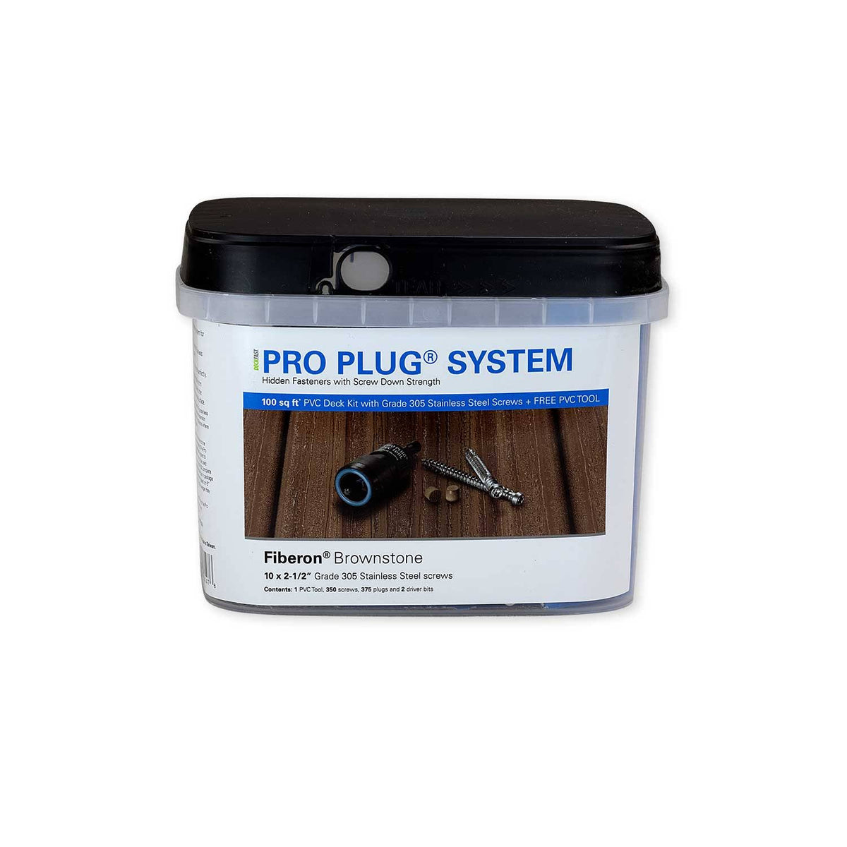 Pro Plug System for Fiberon Decking - 100 Square Feet - Epoxy Coated Carbon Steel U431