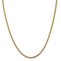 14kt Yellow Gold 3mm Semi-Solid Franco Chain 24 inch Lobster Clasp E7571