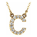 14k Yellow Gold Polished 0.13 Carat Diamond Necklace O798469